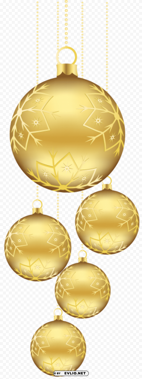 Gold Christmas Ornament PNG Images With Transparent Elements