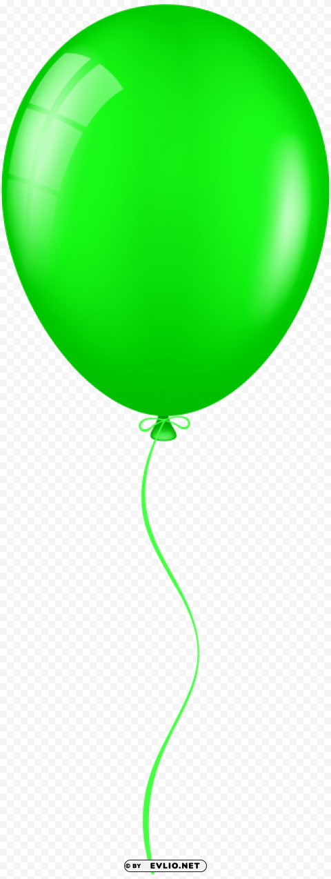 green balloon PNG Image Isolated on Clear Backdrop