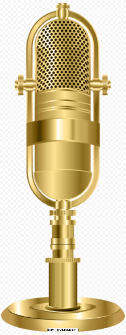 studio microphone gold Transparent PNG images for printing