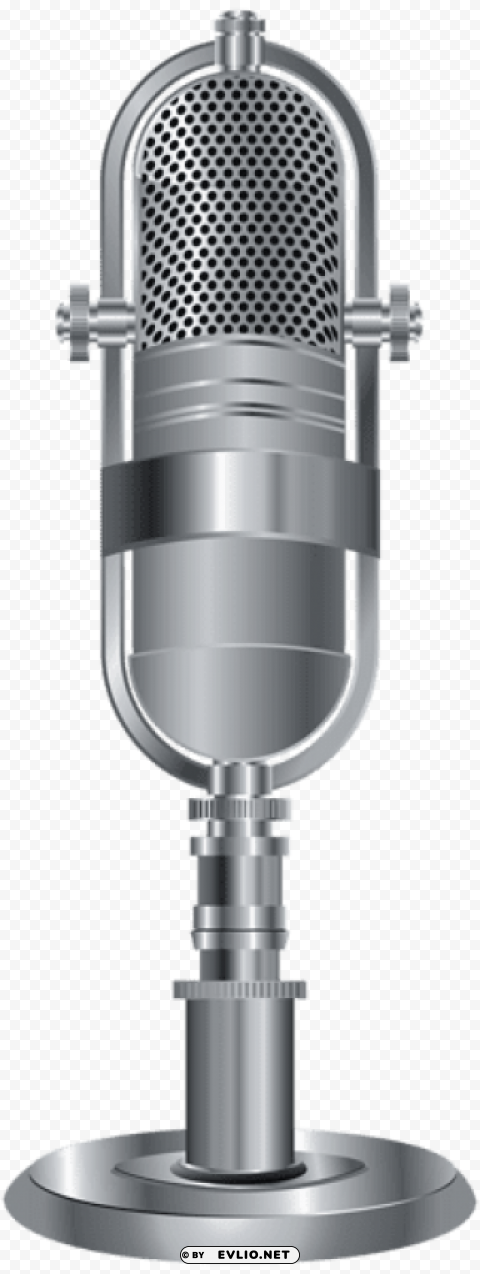 studio microphone silver Transparent PNG images for graphic design