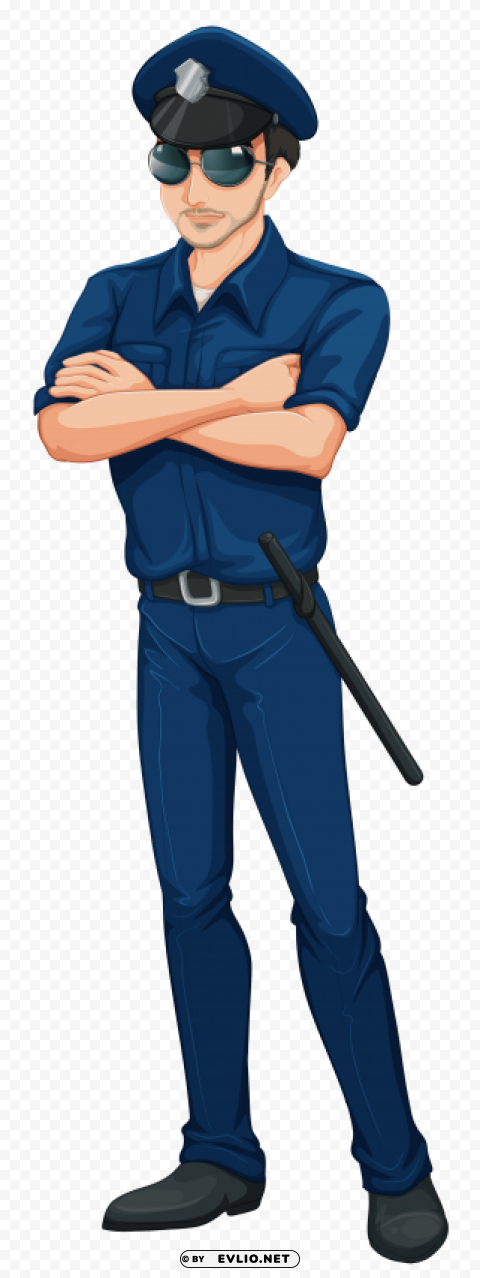 police Transparent Background PNG Isolated Graphic