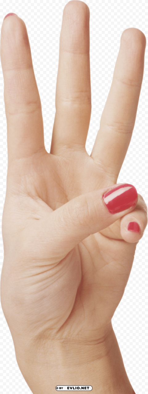 three finger hand Clear background PNG elements