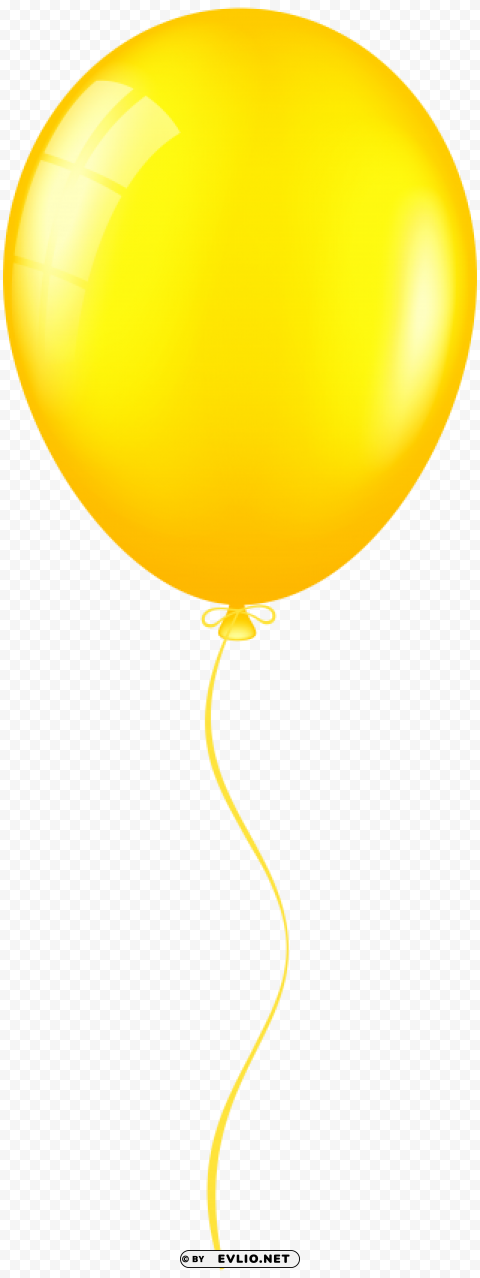 yellow balloon High-quality transparent PNG images