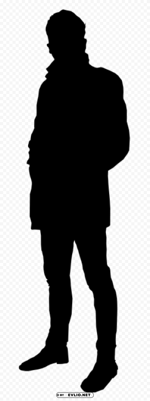man standing silhouette PNG Graphic Isolated with Clarity