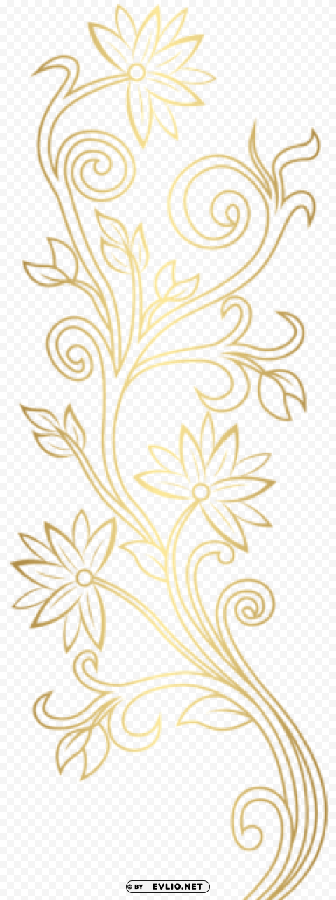 gold floral decoration High-quality transparent PNG images