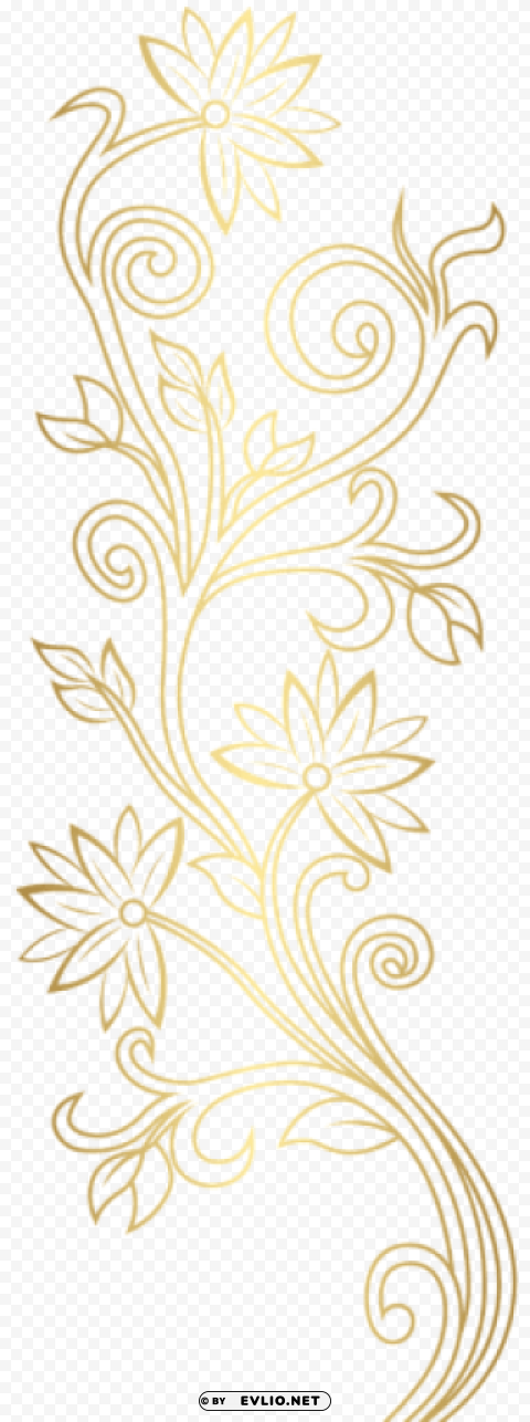 Gold Floral Decoration High-quality Transparent PNG Images