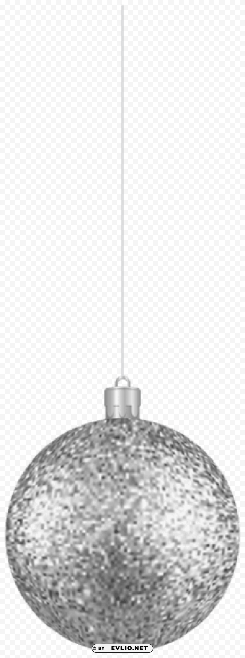 silver christmas ball Isolated Object in Transparent PNG Format