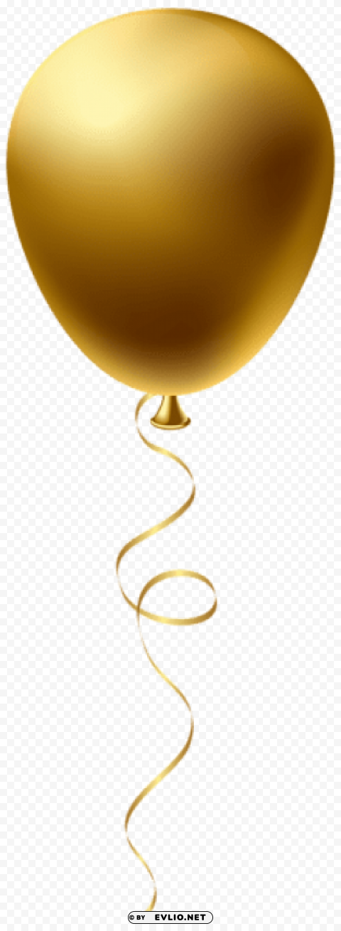 gold balloon PNG with alpha channel for download