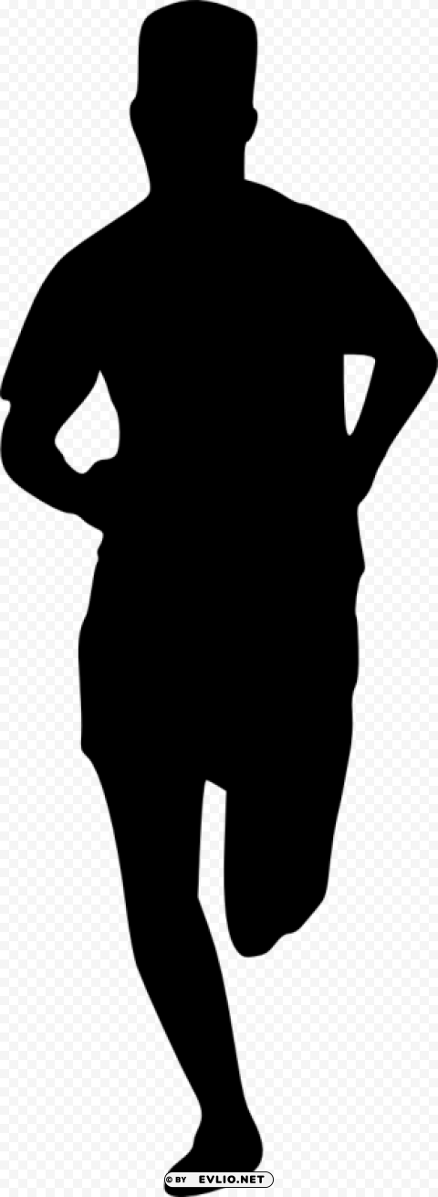 man running silhouette Clear background PNG graphics