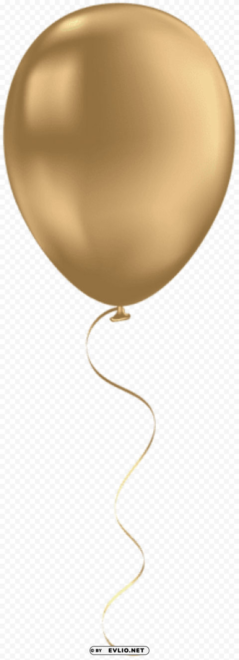 Balloon Gold PNG With Isolated Object And Transparency