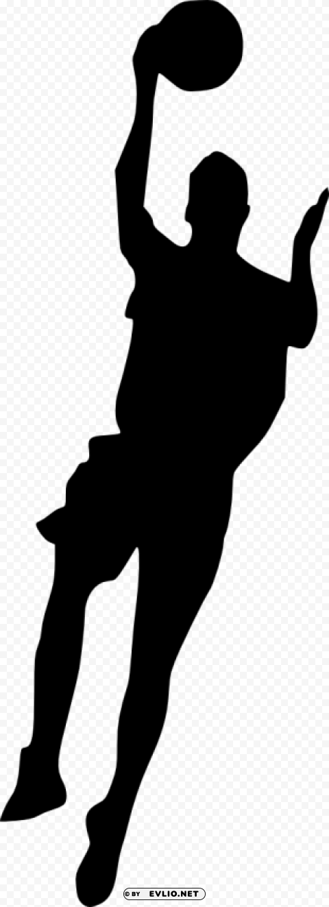 basketball player silhouette Transparent PNG photos for projects