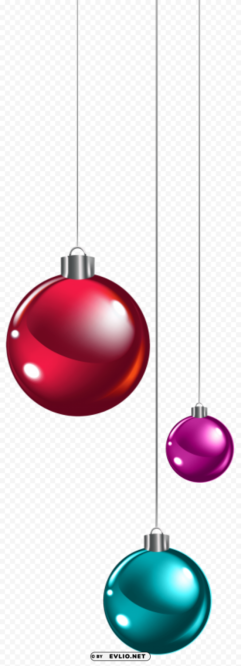 hanging christmas balls Isolated Character on Transparent PNG