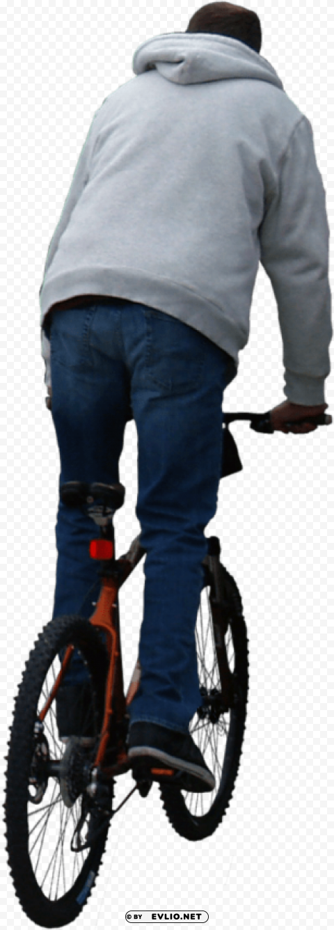 Riding Bicycle Isolated Character In Transparent PNG Format