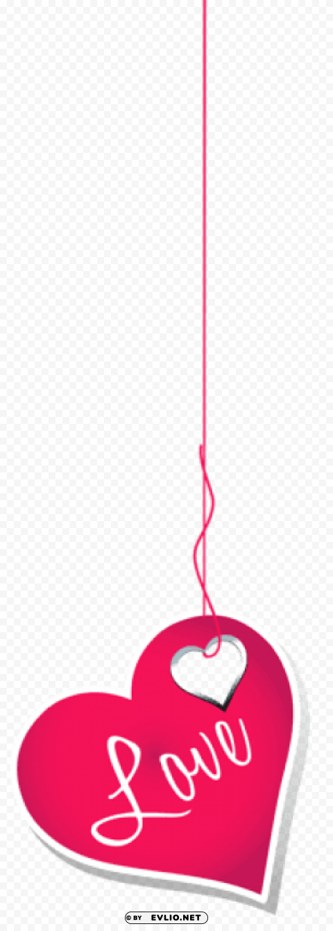 hanging pink love heart decorpicture Transparent PNG images pack
