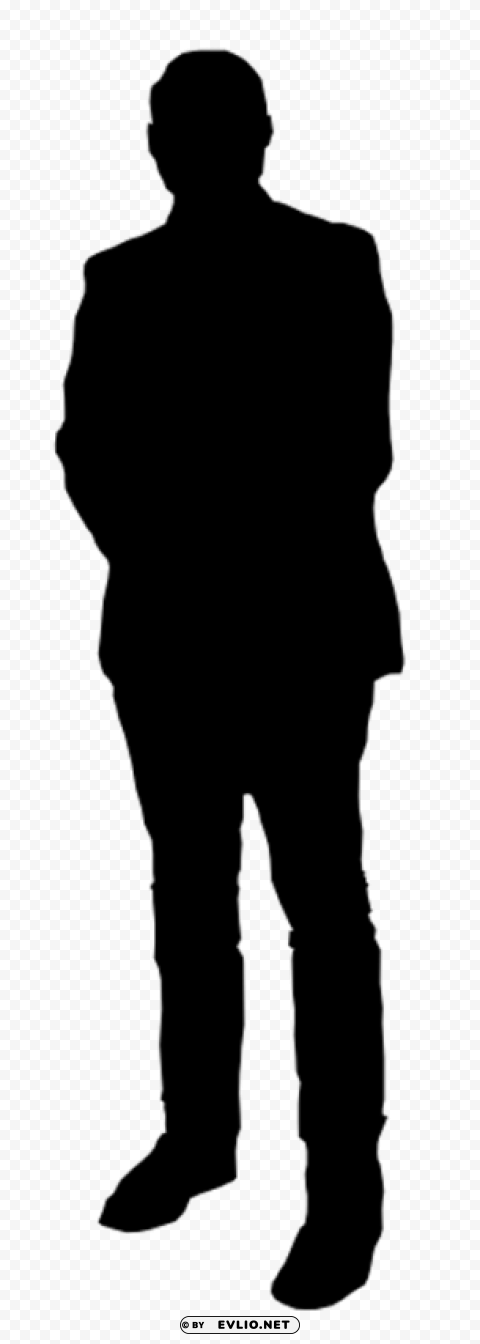 man standing silhouette PNG Graphic Isolated with Clear Background