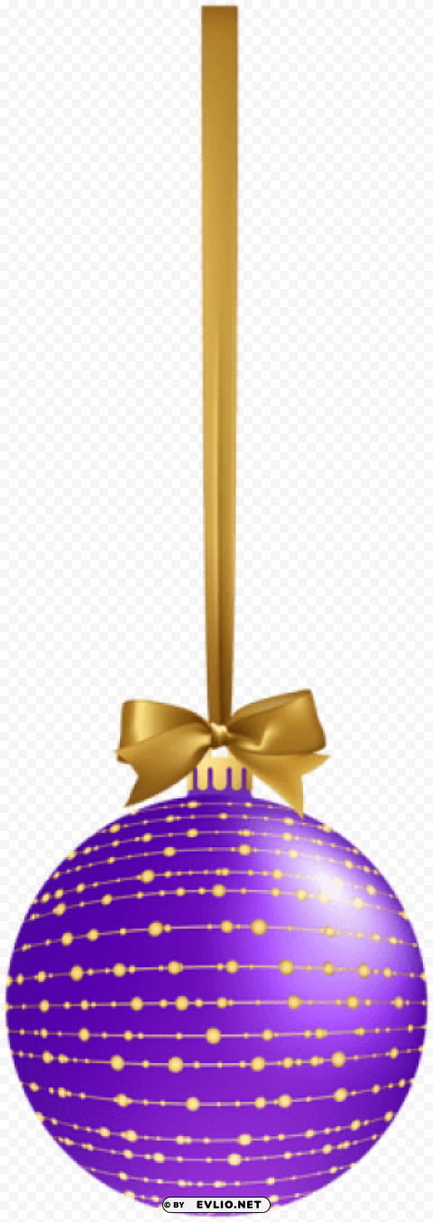 christmas ornament purple deco Isolated Character in Transparent PNG Format
