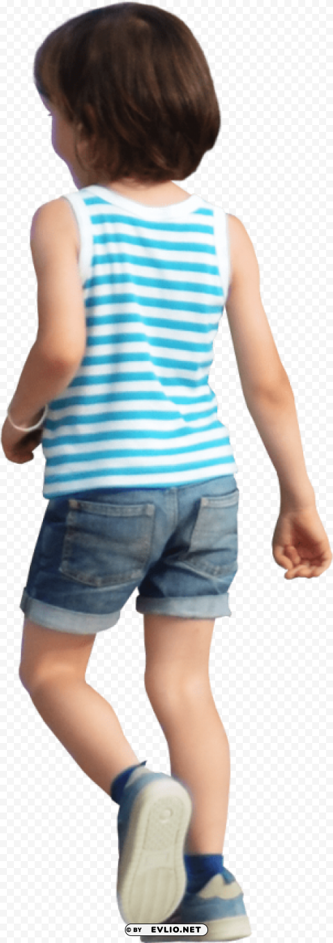 Kid Walking Isolated Character With Clear Background PNG