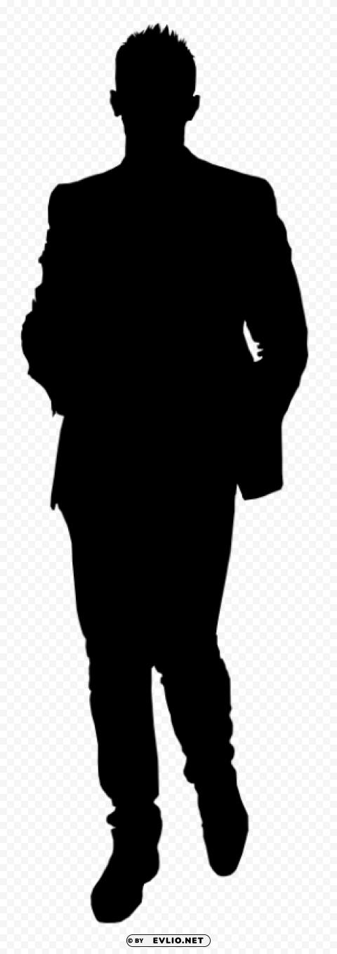 man standing silhouette PNG Graphic Isolated on Clear Background