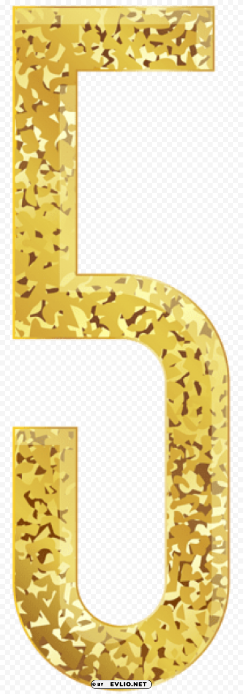 five gold HighResolution PNG Isolated on Transparent Background