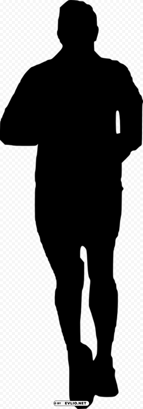 man running silhouette Clear background PNG elements