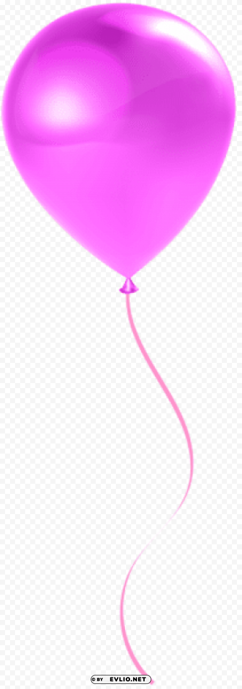 single pink balloon Transparent background PNG photos