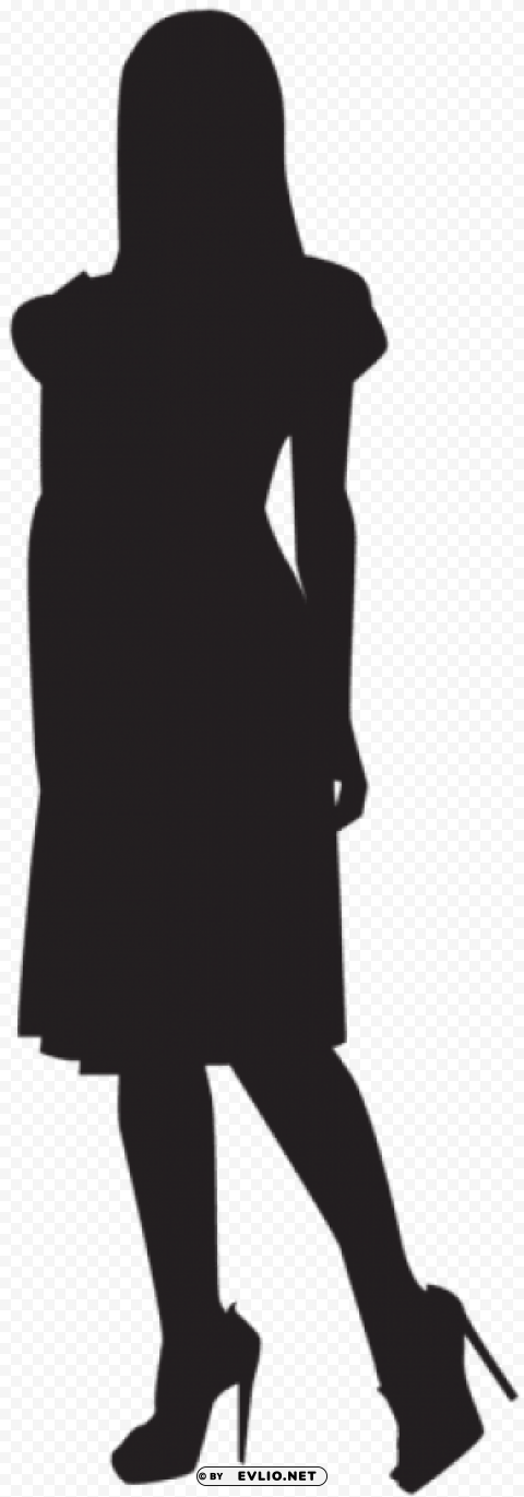 Woman Silhouette HighResolution Isolated PNG Image