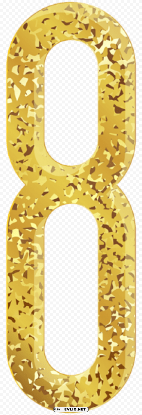 eight gold HighResolution Transparent PNG Isolated Item