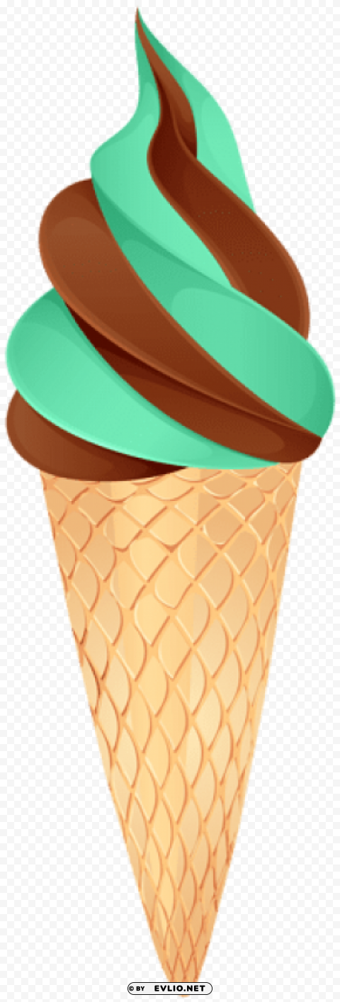 two-color ice cream green Transparent PNG download