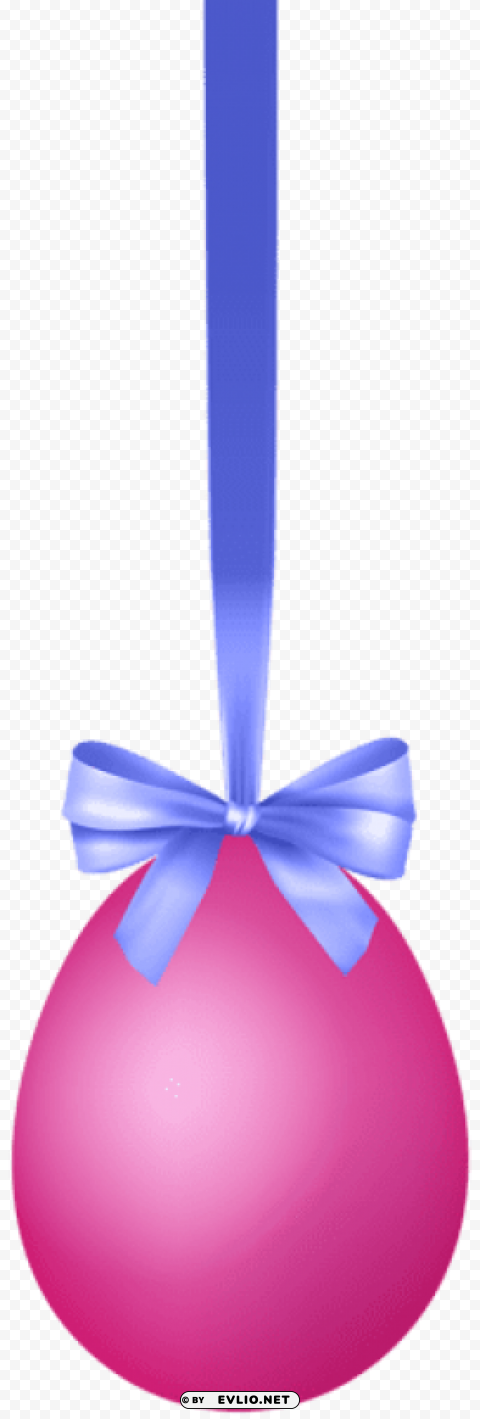 pink hanging easter egg with bow PNG files with transparent backdrop