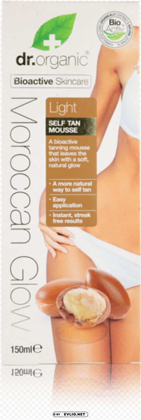 dr organic moroccan glow light self tan mousse 150ml Free PNG transparent images
