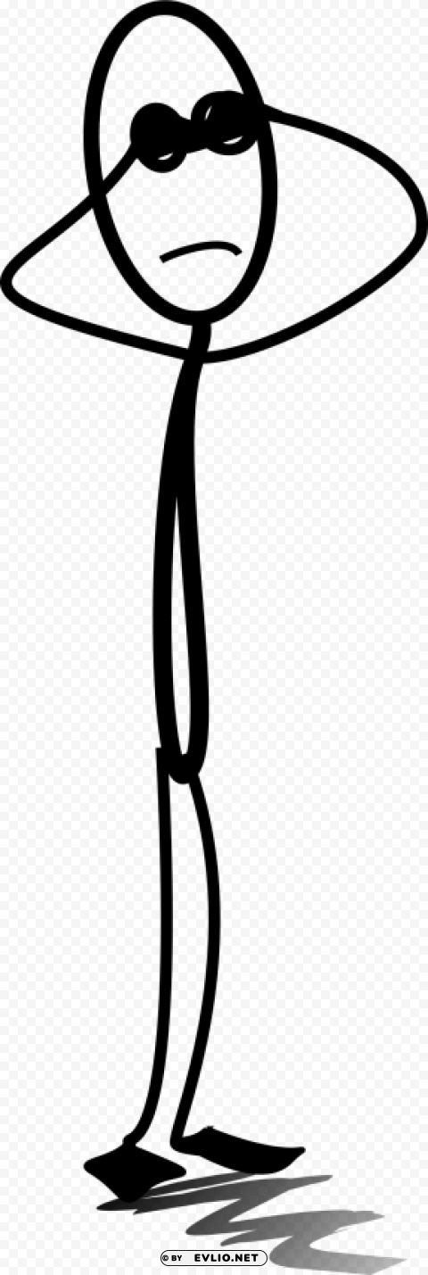 stick figure looking up Transparent PNG graphics variety