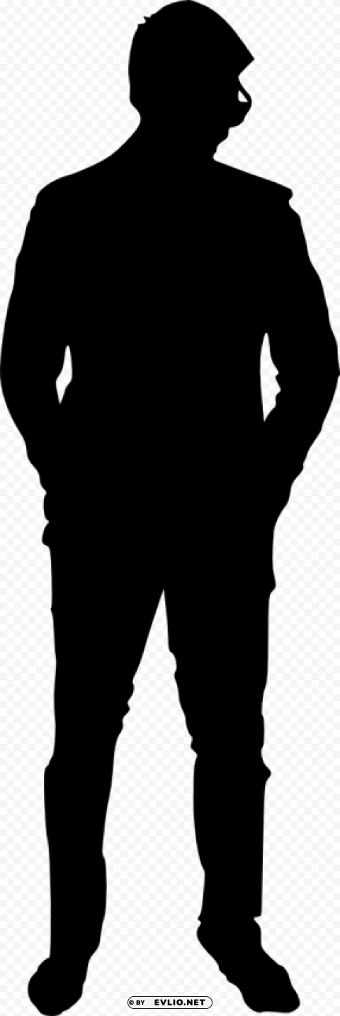 man silhouette ClearCut Background PNG Isolated Element
