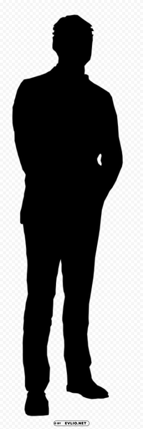 man standing silhouette PNG Graphic with Clear Isolation