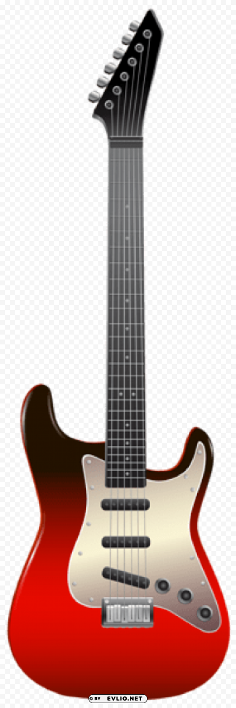 Guitar Transparent Background Isolated PNG Design