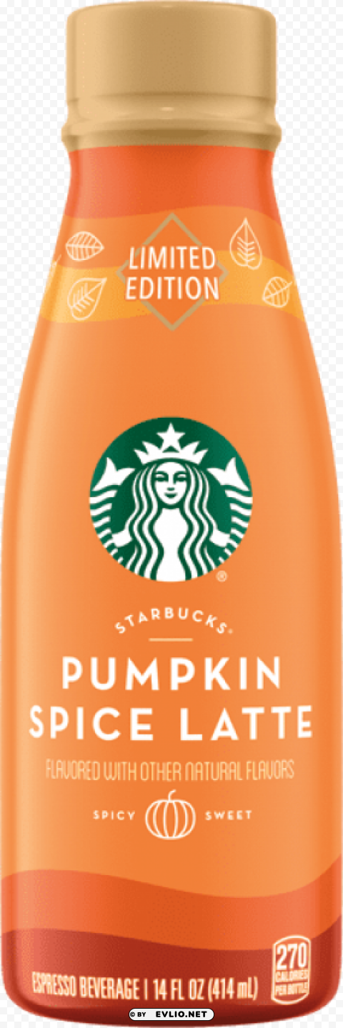 limited edition starbucks pumpkin spice caffe latte Isolated Artwork on Clear Transparent PNG