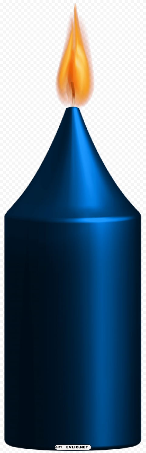 blue candle PNG image with no background