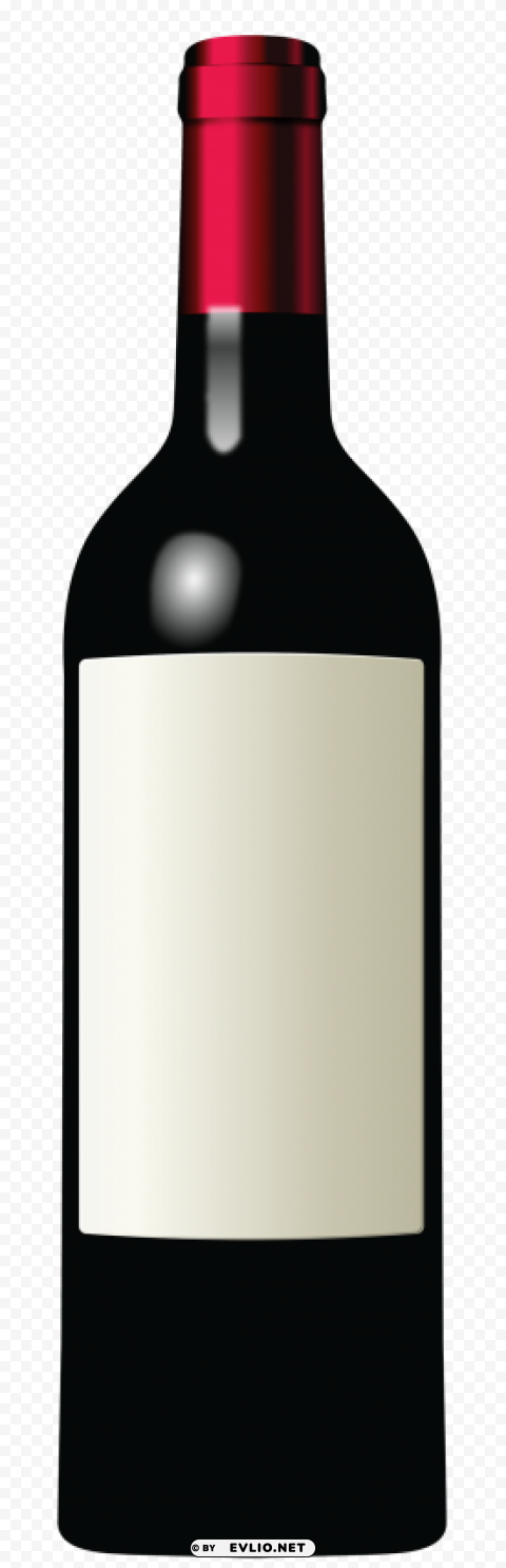 Red Wine Bottle with Whitelabel - Image ID 62587287 ClearCut Background PNG Isolation