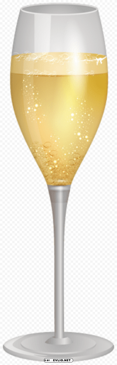 glass with champagne Isolated Character with Transparent Background PNG