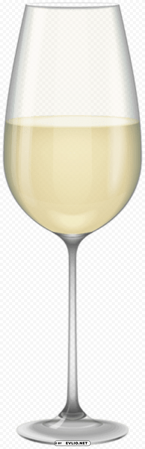 white wine glass Clean Background Isolated PNG Illustration