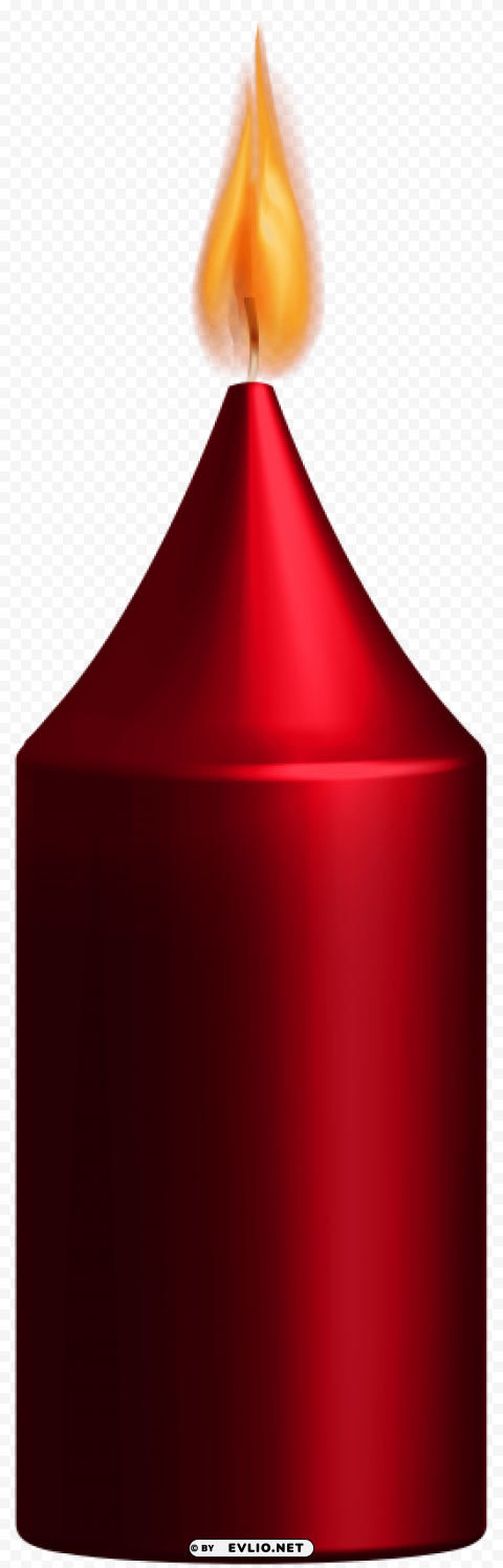 red candle PNG Isolated Object with Clear Transparency