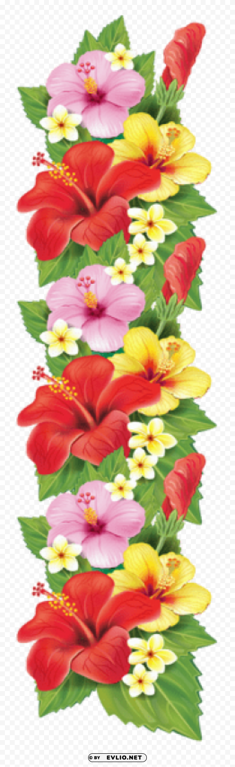 exotic flowers decoration Transparent PNG images for printing