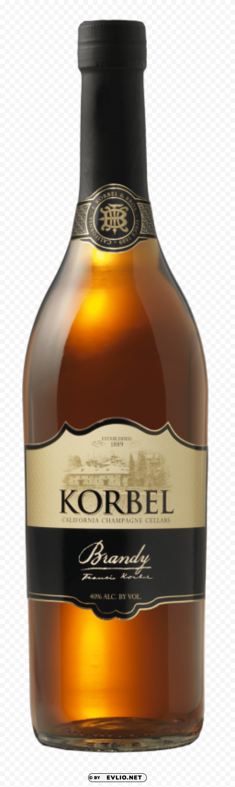 Korbel Bottle PNG Graphic Isolated With Transparency