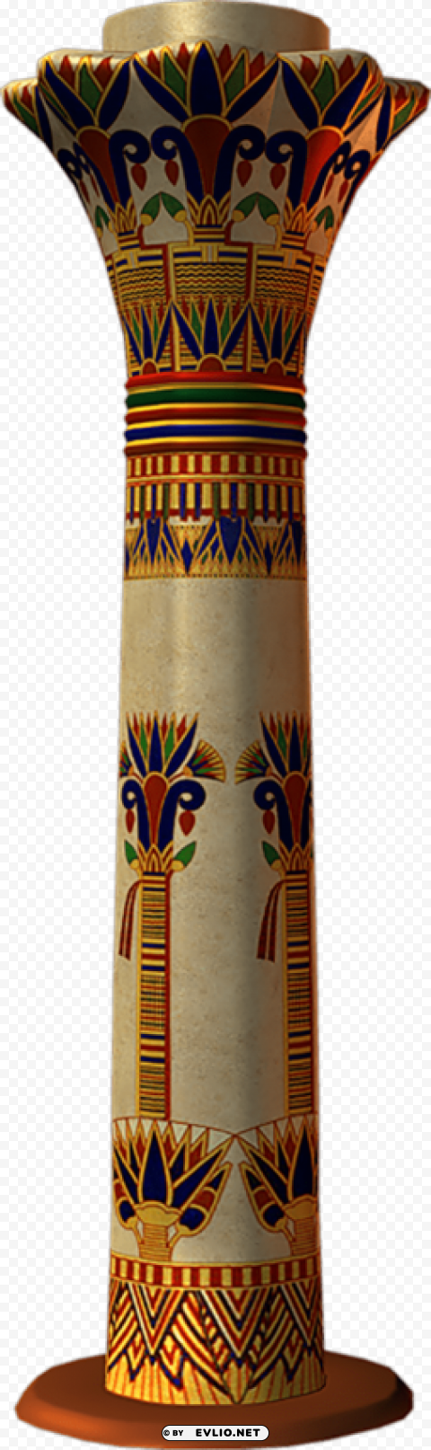 Egyptian painted pillars Clean Background Isolated PNG Icon