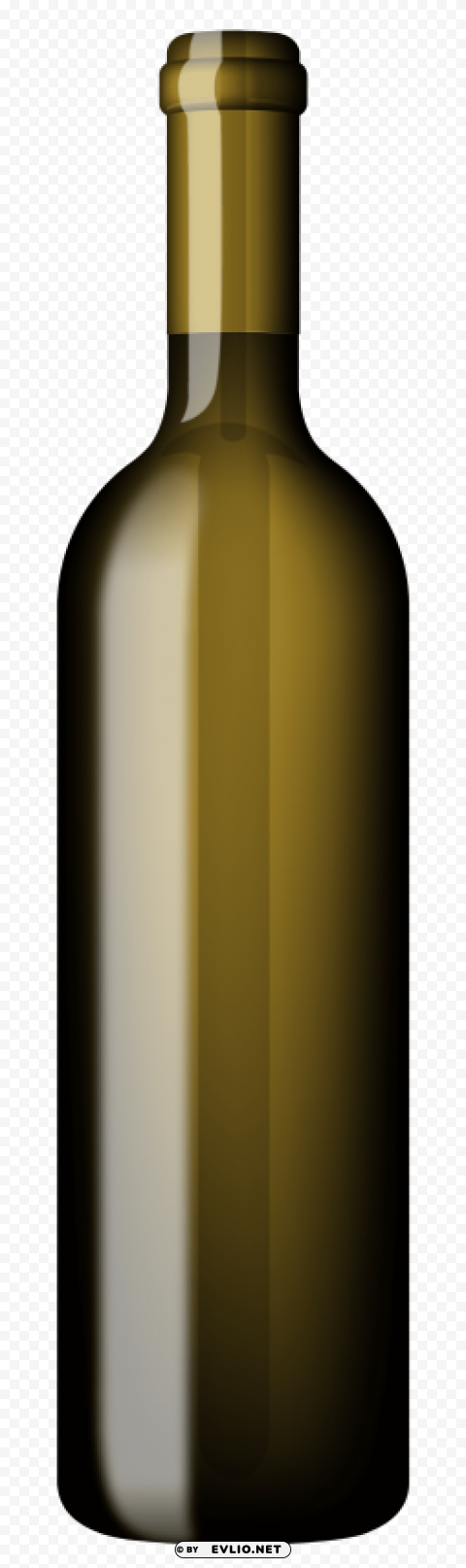 green bottle of wine PNG Isolated Object with Clarity