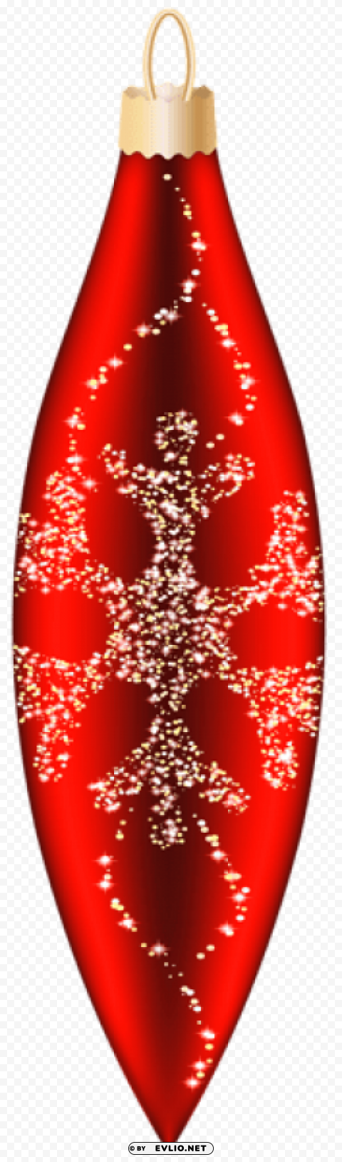 red christmas ornament Isolated Artwork on Clear Background PNG