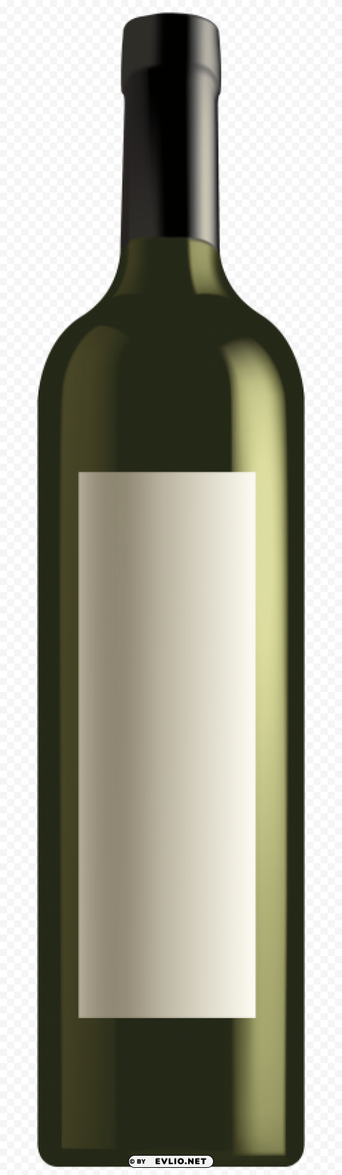 green wine bottle PNG Isolated Subject on Transparent Background