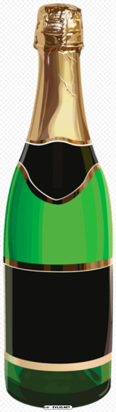 champagne bottle Clear Background Isolation in PNG Format