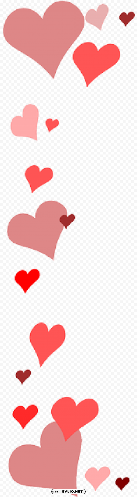 Red Heart Border PNG Transparent Stock Images