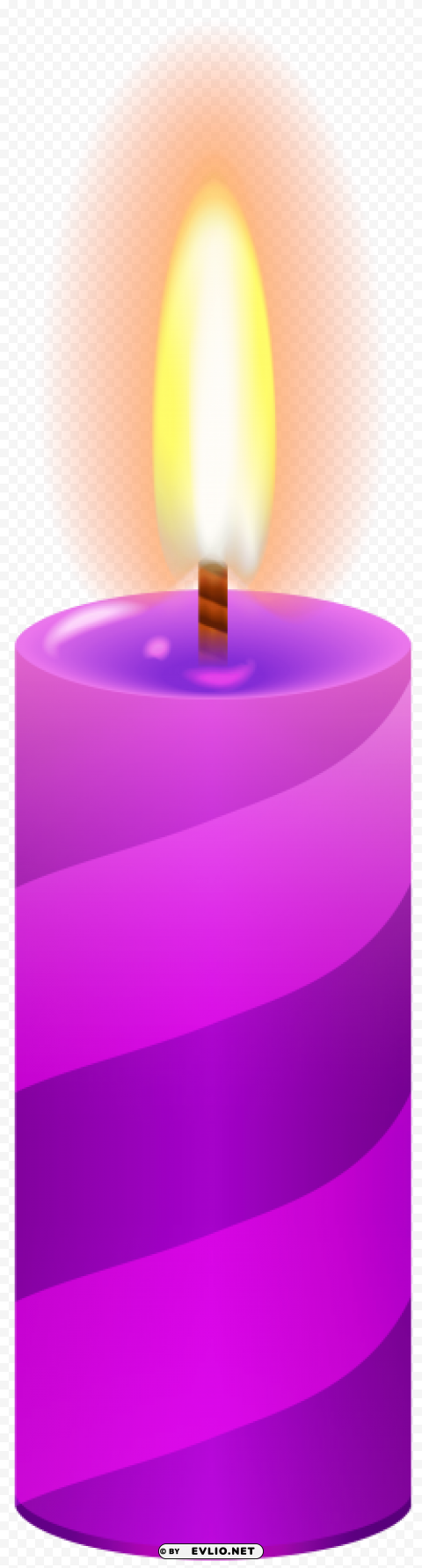 candle purple PNG Image with Transparent Isolated Graphic Element