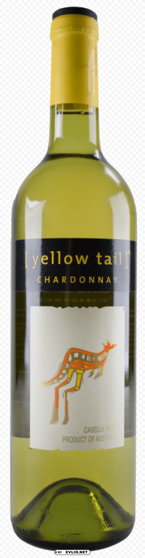 yellow tail wine bottle PNG for educational projects